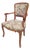 Queen Anne Armchair with Floral Needlepoint Tapestry Upholstery, 1920s For Sale