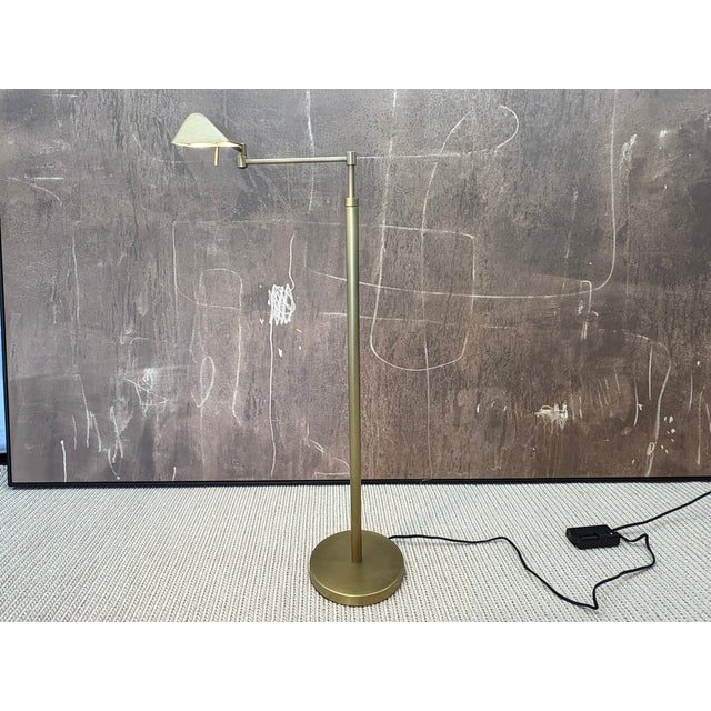 Rh Métier Task Floor Lamp Lacquered Burnished Brass | Adjustable Swing Arm | Dimmable Task Lighting For Sale - Image 12 of 18