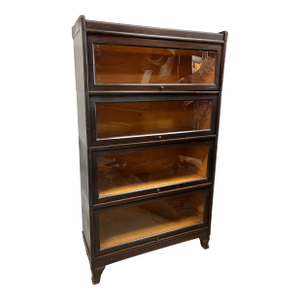 Antique Mahogany Barrister/Lawyer 4 Stack Bookcase, Weis