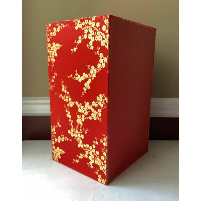 Vintage Chinese Crystalline Glazed Porcelain Vase in Red Floral Box – Unmarked – 11.5” Tall For Sale - Image 12 of 12