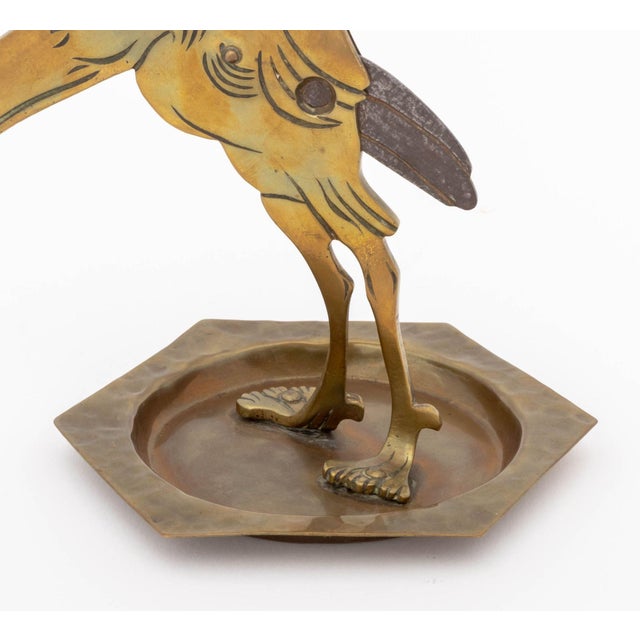 Art Nouveau Ignatius Taschner Bird Form Cigar Cutter and Ashtray, Circa 1900 For Sale - Image 3 of 8