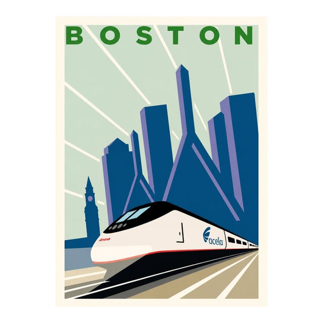 Michael Schwab - Boston - Acela - Amtrak, C. 2004, Poster on Paper For Sale