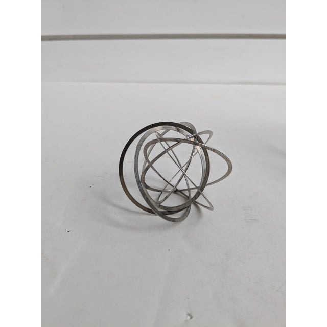 Trio of Silver Tone Metal Spherical Balls, Late 20th Century For Sale In Atlanta - Image 6 of 12