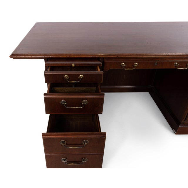 Alma Desk Company Mahogany Executive Desk Chairish