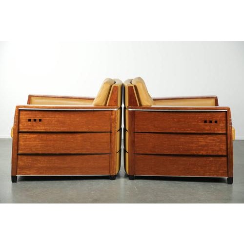 Art Deco Decoforma Series Frank Armchairs in Yellow Cowhide from Schuitema, Set of 2 For Sale - Image 4 of 16