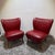 Mid-Century Modern Cocktail Chairs in Red Faux Leather, 1950s, Set of 2 For Sale - Image 16 of 16