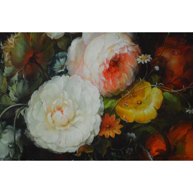 Mid 20th Century Vintage Still Life Painting Signed in Heydenryk Dutch Ripple Frame For Sale - Image 5 of 8