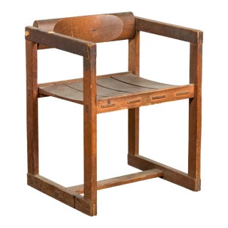 Artist Industrial Style Vintage Desk Chair With Rustic Character For Sale