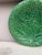 English green Majolica leaf plate circa 1880. one chip on the back.