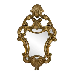 19th Century Italian Guilt Wood Mirror #058