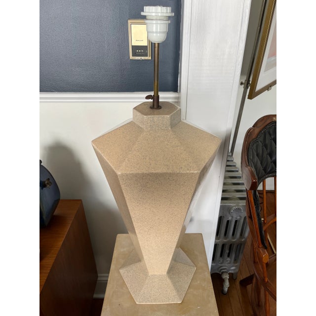 Postmodern Postmodern French Deco Ceramic Lamp For Sale - Image 3 of 10