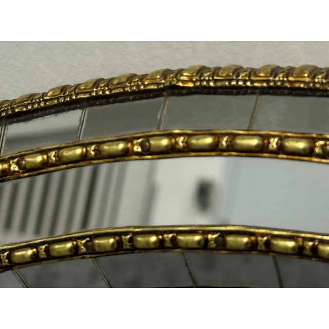 Hollywood Regency Double Arched Wall Mirror For Sale - Image 9 of 12