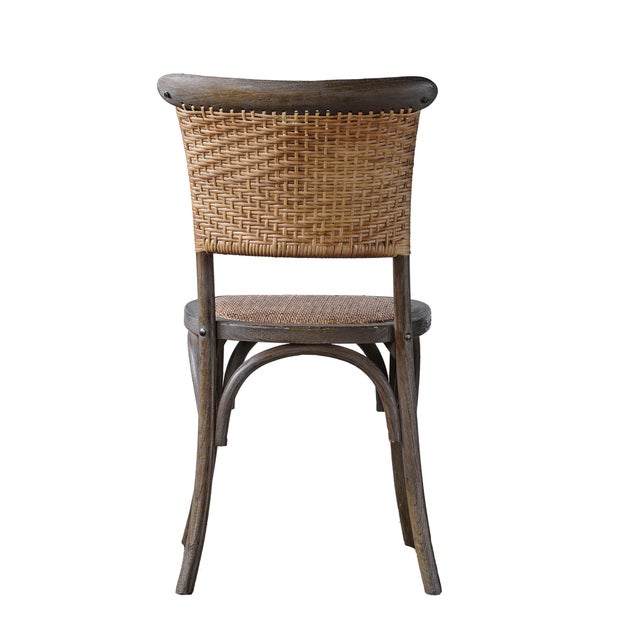 New special order item. Not vintage. The diamond-shaped pattern of the rattan-weave back gives the Alma Dining Chair a...