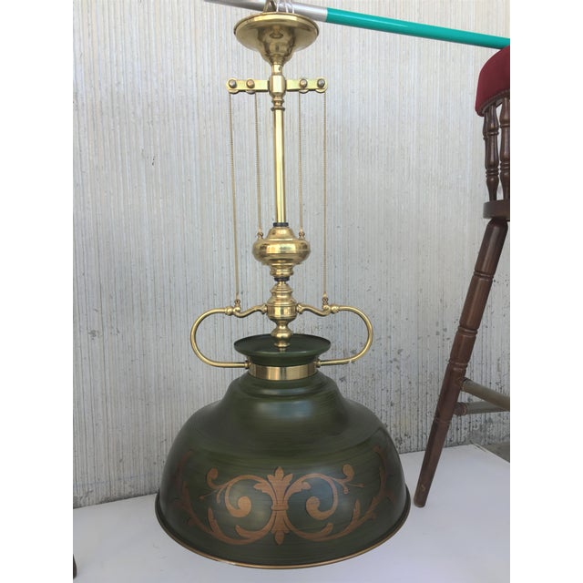 Original 1960s Adjustable Height Scandinavian Hanging Light Made in Italy For Sale - Image 10 of 12