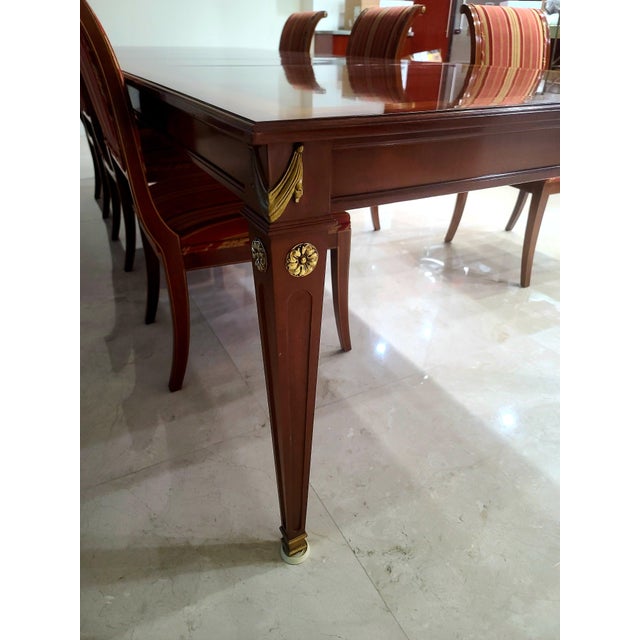 Vintage Kindel "National Trust" Mahogany Extention Banquet Dining Room Table For Sale - Image 10 of 12