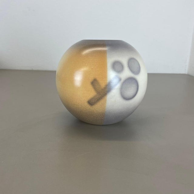 Bauhaus Ceramic Pottery Vase from Karlsruher Majolika, Germany, 1950s For Sale - Image 13 of 18
