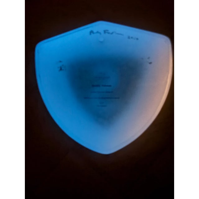 Exhibited Beverly Bev Fishman Shield Resin Wall Sculpture With Phosphorescent Pigment, Signed, 2010, David Richard Gallery For Sale - Image 15 of 16