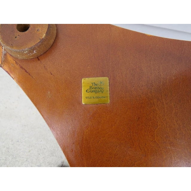 Vintage Bombay Company French Empire Style Green Marble and Mahogany Side Table Regency Revival For Sale In Portland, ME - Image 6 of 7