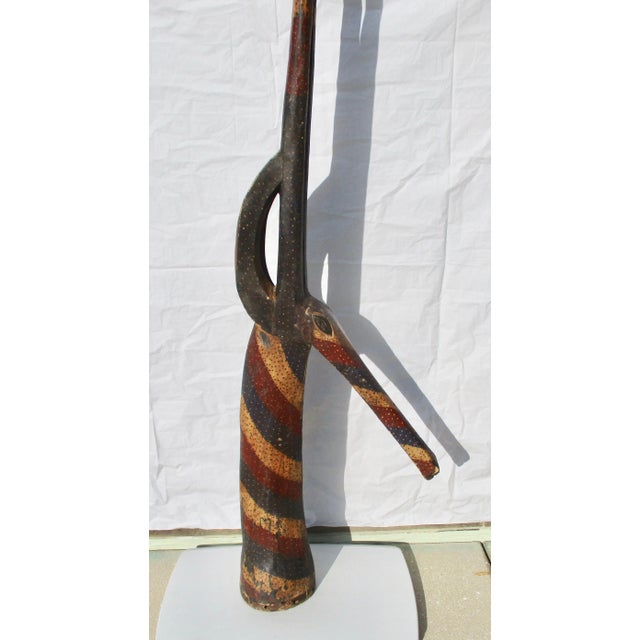 Mask Headdress African Kurumba Adone Antelope Large 6ft.4 In For Sale - Image 4 of 10