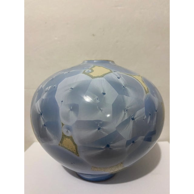 Ceramic Glazed Ceramic Ball Vase For Sale - Image 7 of 9