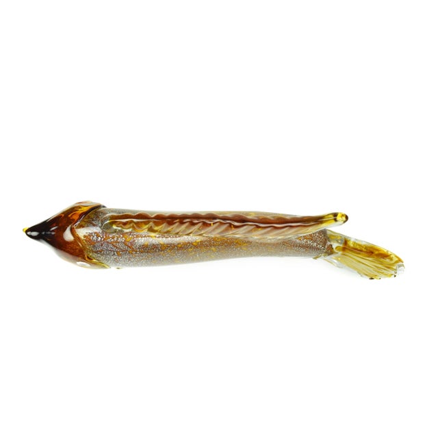 Glass Late 20th Century Large Italian Murano Fish Sculpture Glass Art For Sale - Image 7 of 9
