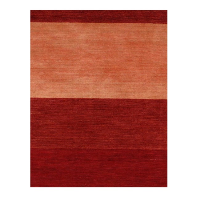 Modern Pasargad Red Persian Hand Knotted Gabbeh Design Rug 8' X 10' For Sale - Image 3 of 4