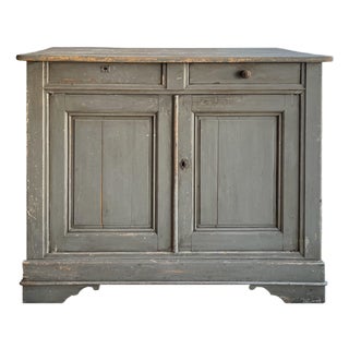 19th Century French Painted Buffet Cabinet - Gray For Sale