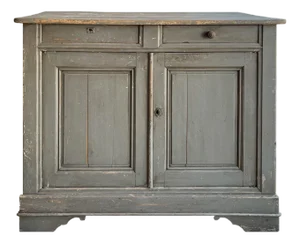 19th Century French Painted Buffet Cabinet - Gray