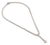 This lovely lariat style necklace is crafted form 14k white gold with a high polished finish. The front centerpiece had...