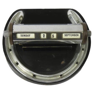 Vintage English Art Deco Perpetual Calender For Sale