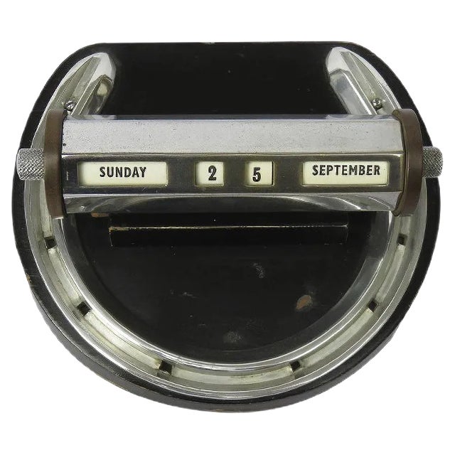 Vintage English Art Deco Perpetual Calender For Sale