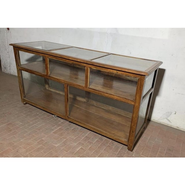 Vintage Exhibitor Counter in Teak For Sale - Image 11 of 12