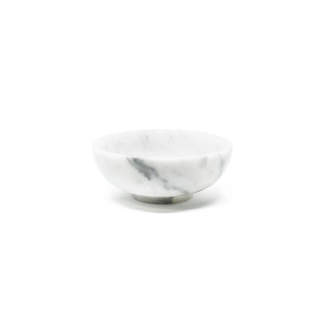 Rice Bowl in White Carrara Marble For Sale - Image 6 of 10