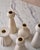Sculptural Quintet of Ceramic Candle Holders by Lostine in Matte White For Sale - Image 9 of 11