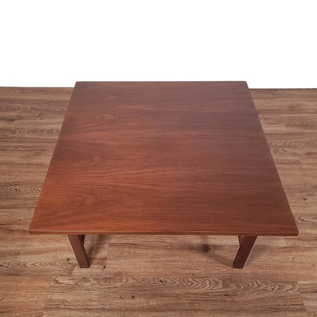 Restored Walnut Coffee Table With Aluminum Trim by Paul McCobb for Calvin For Sale In Raleigh - Image 6 of 9