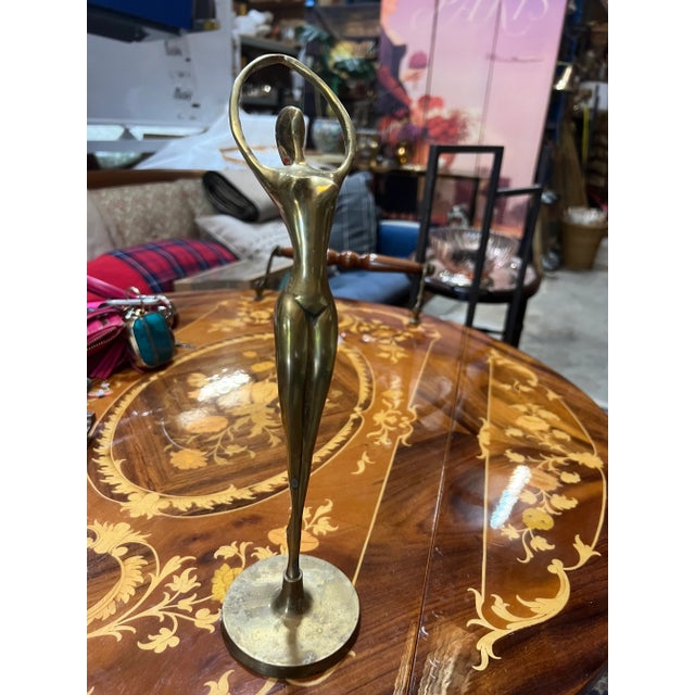 Figurative 1960s Vintage Brass Ballerina For Sale - Image 3 of 7