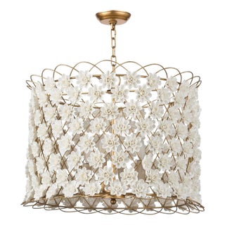 Regina Andrew Alice Porcelain Flower Embellished Chandelier For Sale