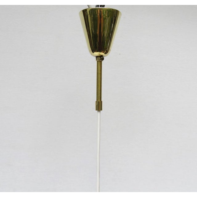 Mid-Century Modern String Pendant Lamp in Glass and Brass, 1950s For Sale - Image 16 of 18