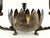 Rustic European Antique Silver-Plated Lotus Petal Candelabra With Dual Arm Design For Sale - Image 3 of 10