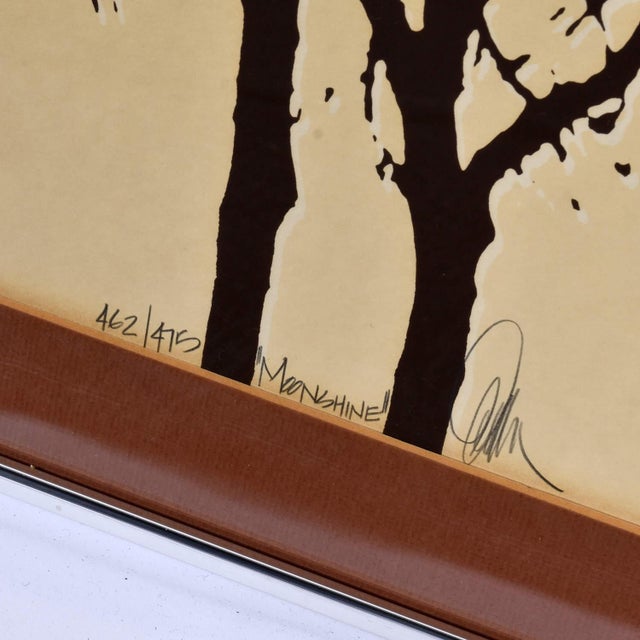 Pair 1970s Earth Tone Signed Limited Edition Prints With Trees and Leaves For Sale - Image 11 of 13
