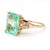 Metal Vintage 3.58 Carat Pastel Green Colombian Emerald 14k Gold Solitaire Scroll Ring, Size 6 For Sale - Image 7 of 7