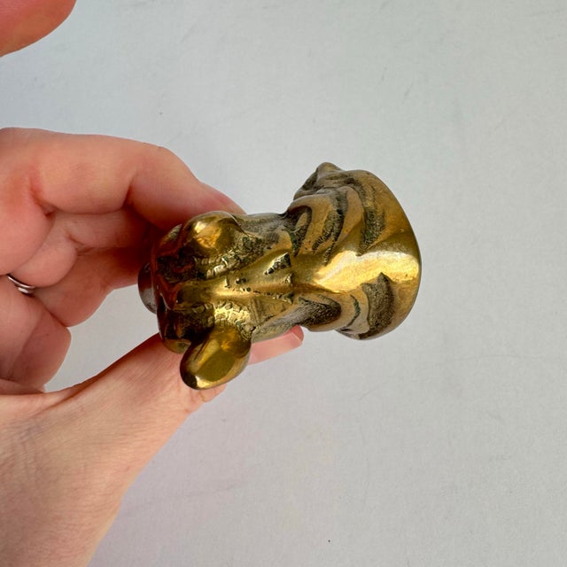 Mid Century Brass Horse Head Wall Hook Western Equestrian For Sale - Image 4 of 5