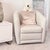 Natuzzi Giada Ivory Cream Leather Swivel Club Chair For Sale In Dallas - Image 6 of 8