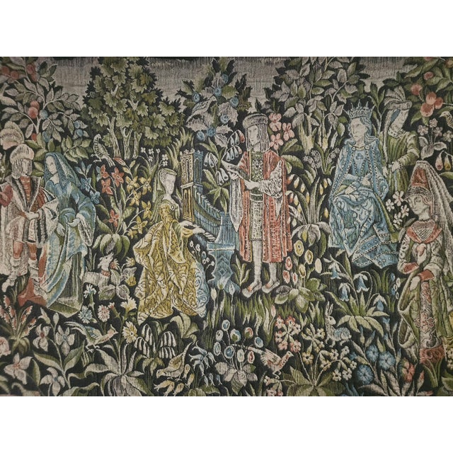 Large Medieval Renaissance Gothic Flemish Vorwerk Biblical Tapestry from Vorwerk, 1960s For Sale - Image 4 of 18