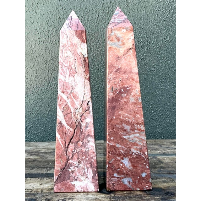 Vintage Minimalist Stone Obelisks - A Pair For Sale - Image 9 of 12