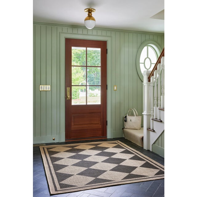 2020s Erin Gates by Momeni Saybrook Diamond Black Indoor/Outdoor Area Rug 2' X 3' For Sale - Image 5 of 12