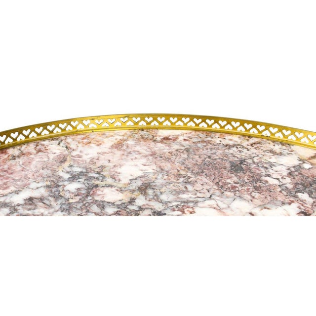 19th Century French Louis Revival Marble & Ormolu Occasional Table For Sale - Image 4 of 15