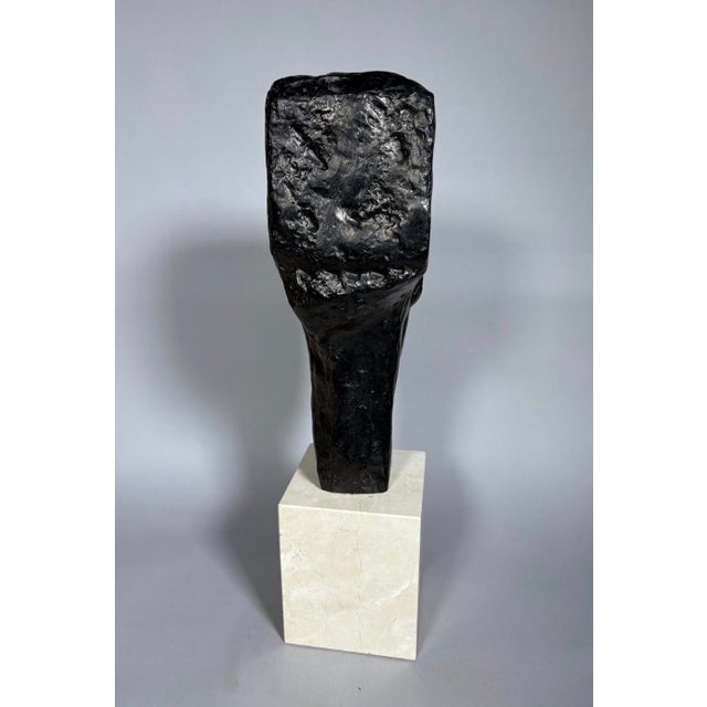 Mid-Century Modern Amédéo Modigliani, Head of a Young Girl with Bangs, 1970, Bronze For Sale - Image 3 of 10