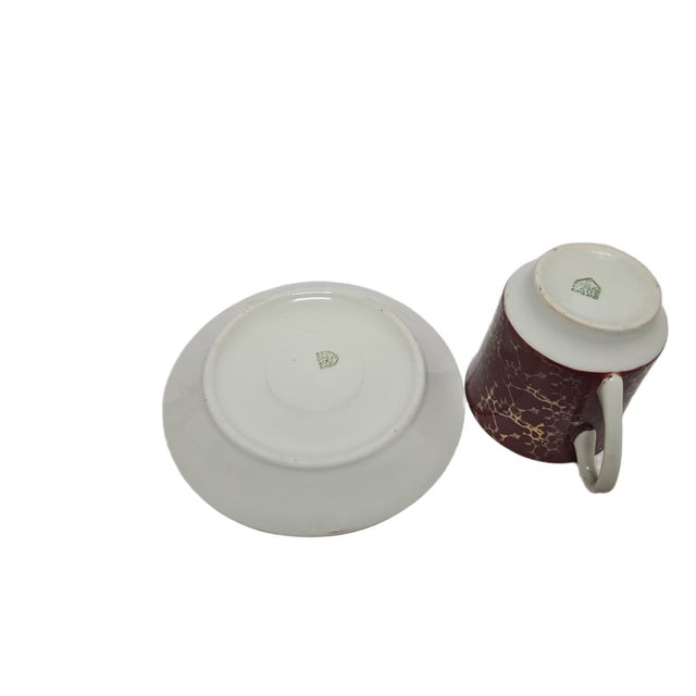 Vintage Polish Cup and Saucer from Wałbrzych Pottery, 1970s, Set of 2 For Sale - Image 9 of 13