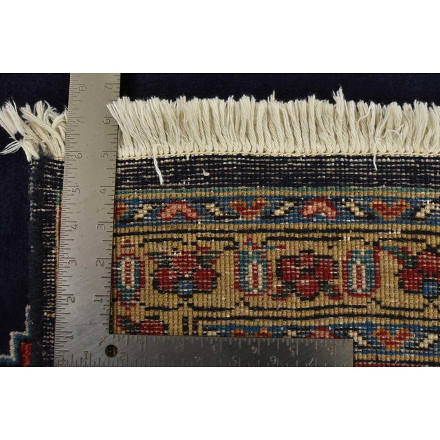 Tabriz Rug 9’10” X 12’9” Blue Wool Vintage Traditional Hand-Knotted Carpet For Sale - Image 15 of 15